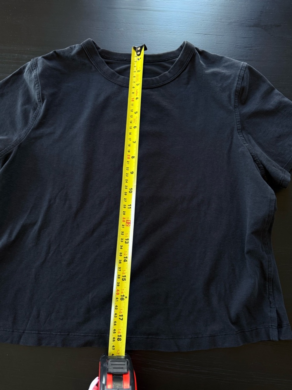 Lululemon Black Cropped T Shirt Size M 8 10 Athletic Top - Picture 7 of 8